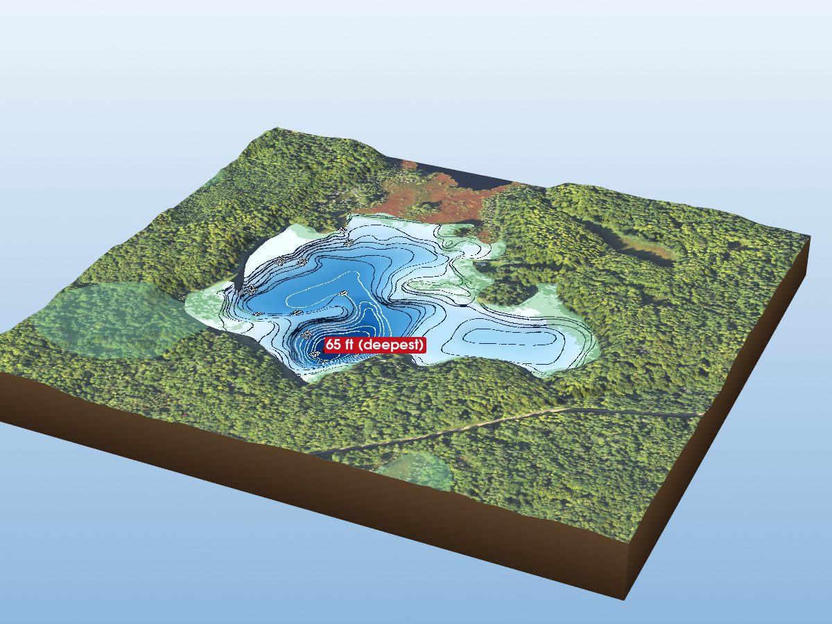 Depth map of Markey Lake