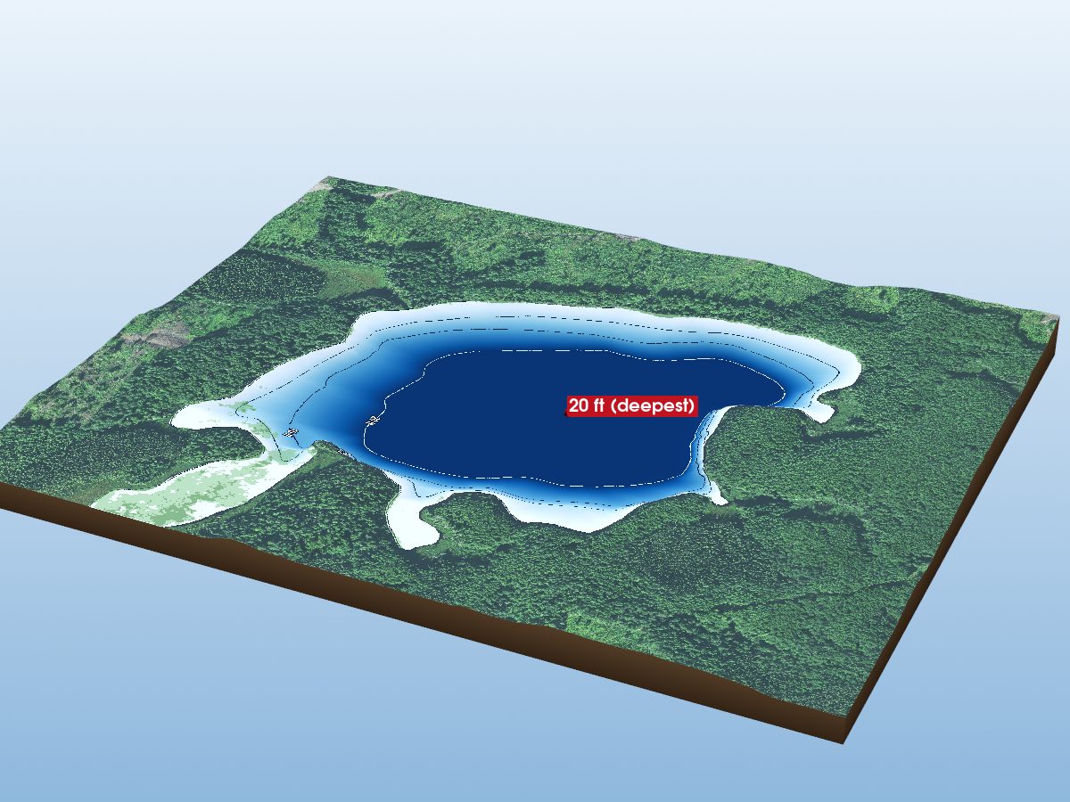 Depth map of Marks Lake
