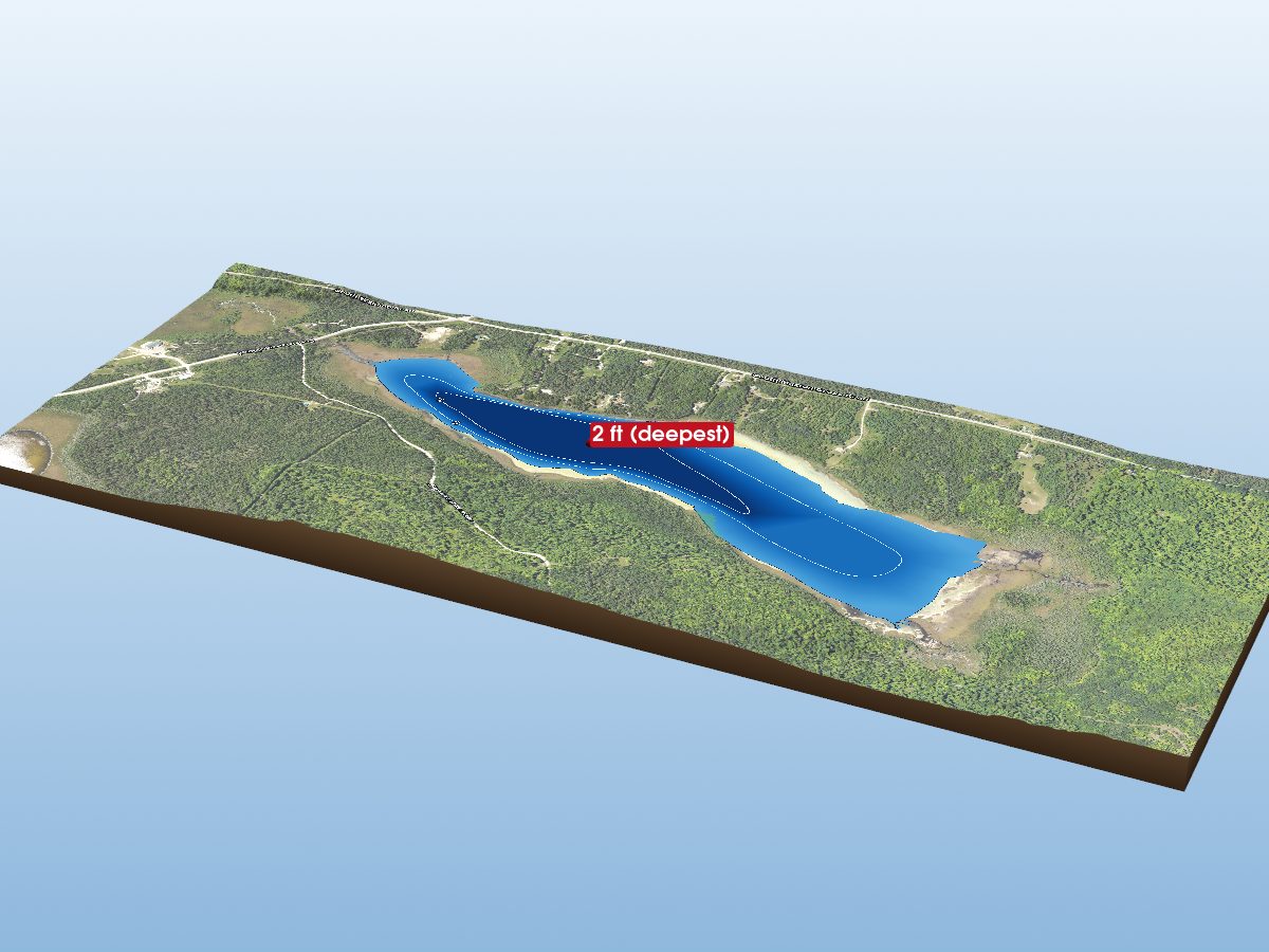 Depth map of Marl Lake