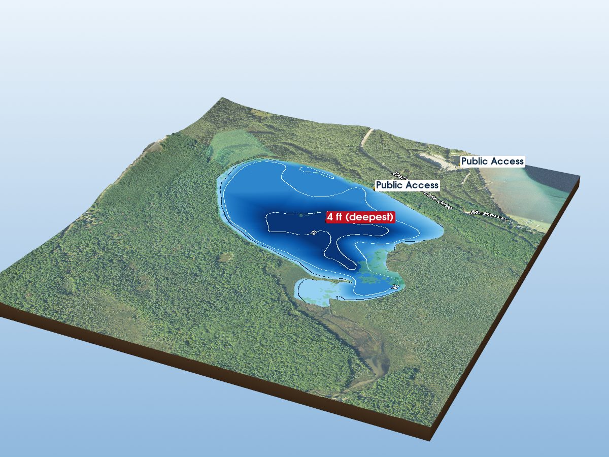 Depth map of Marl Lake