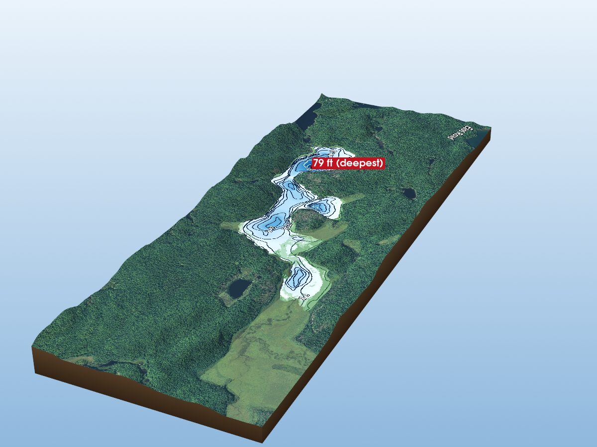 Depth map of Marsden Lake