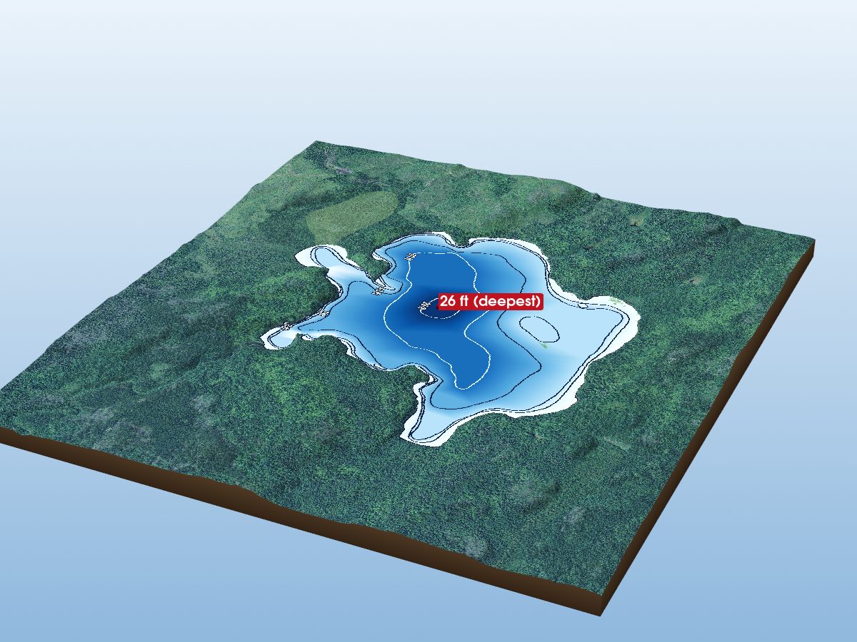 Depth map of Marsh Lake