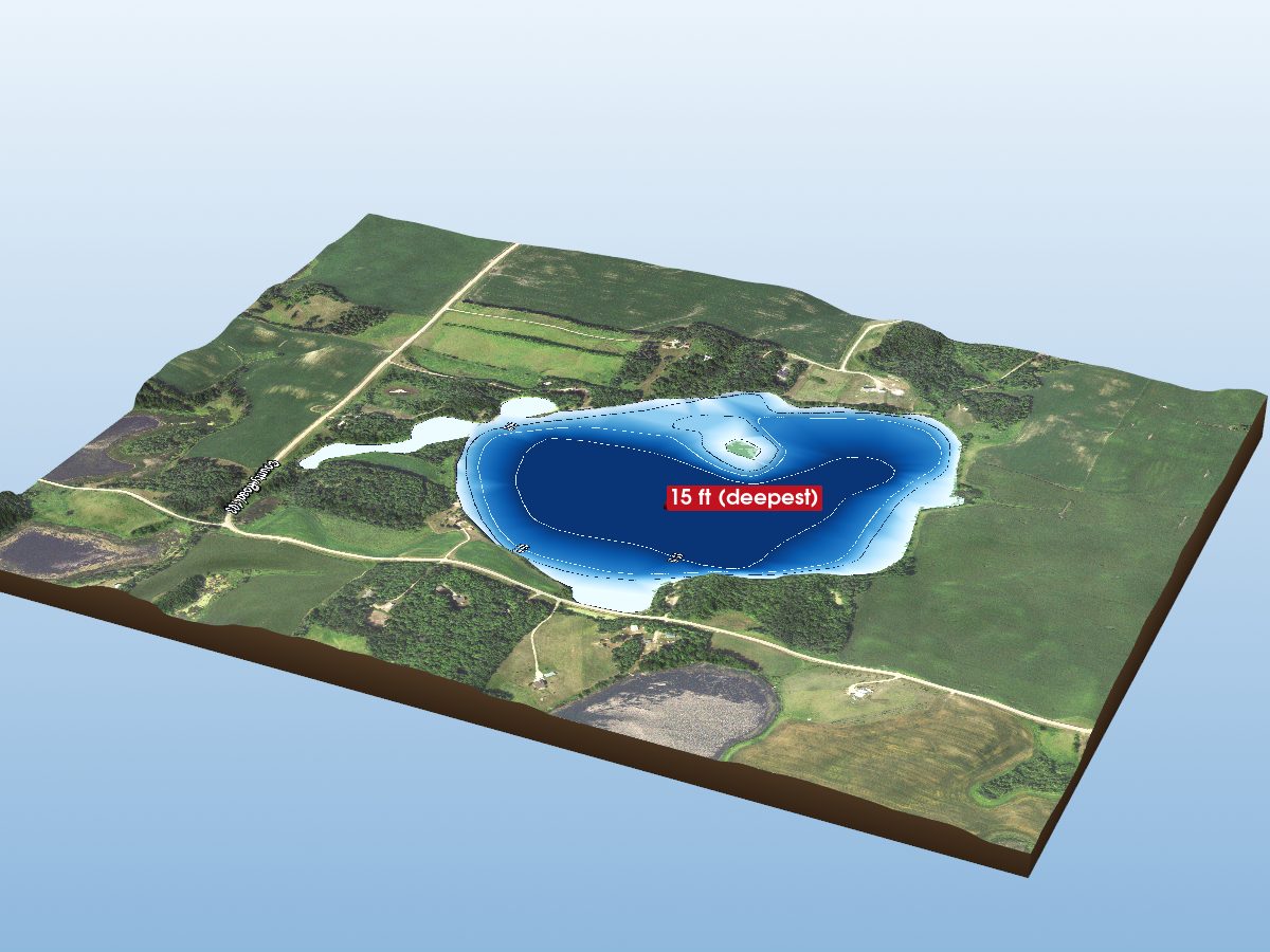 Depth map of Marshall Lake