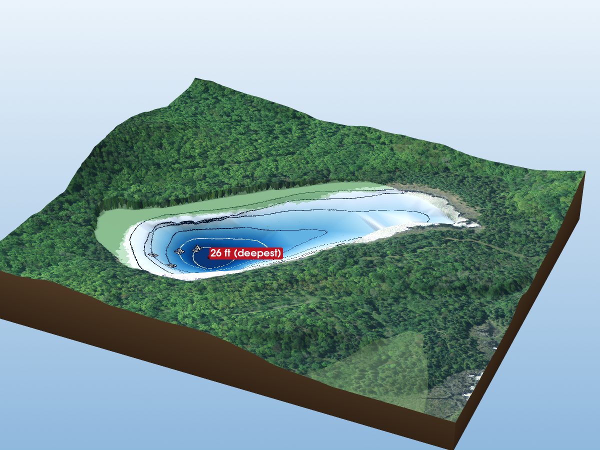 Depth map of Marshall Lake