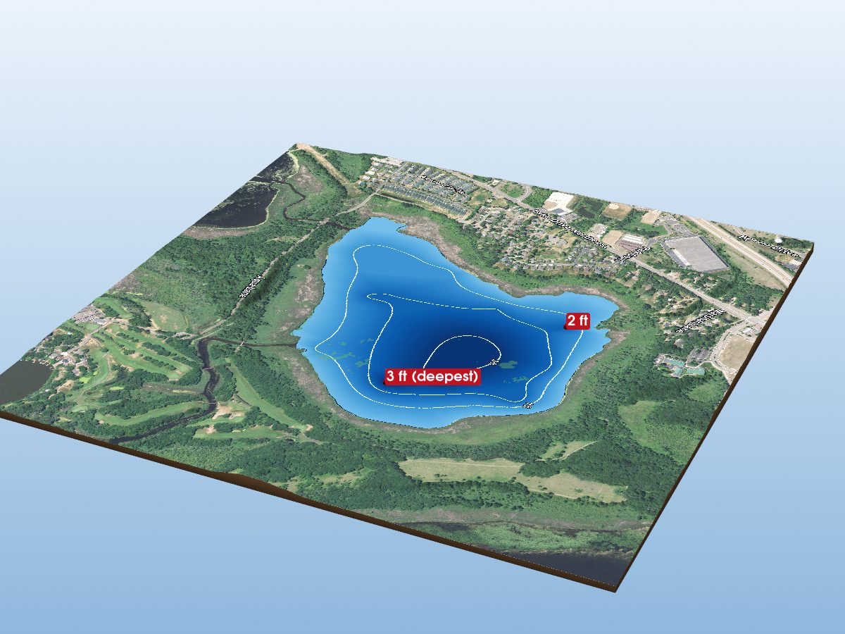 Depth map of Marshan Lake