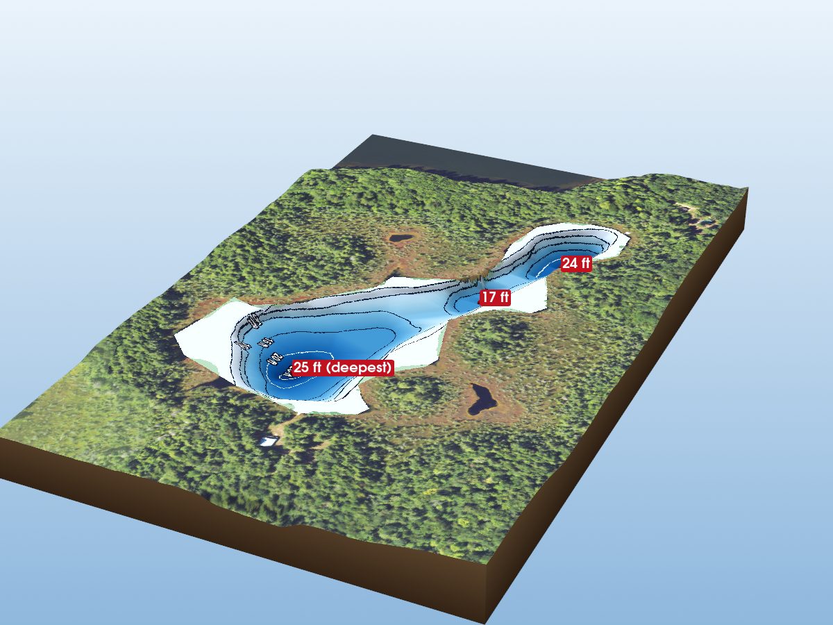Depth map of Marshman Lake