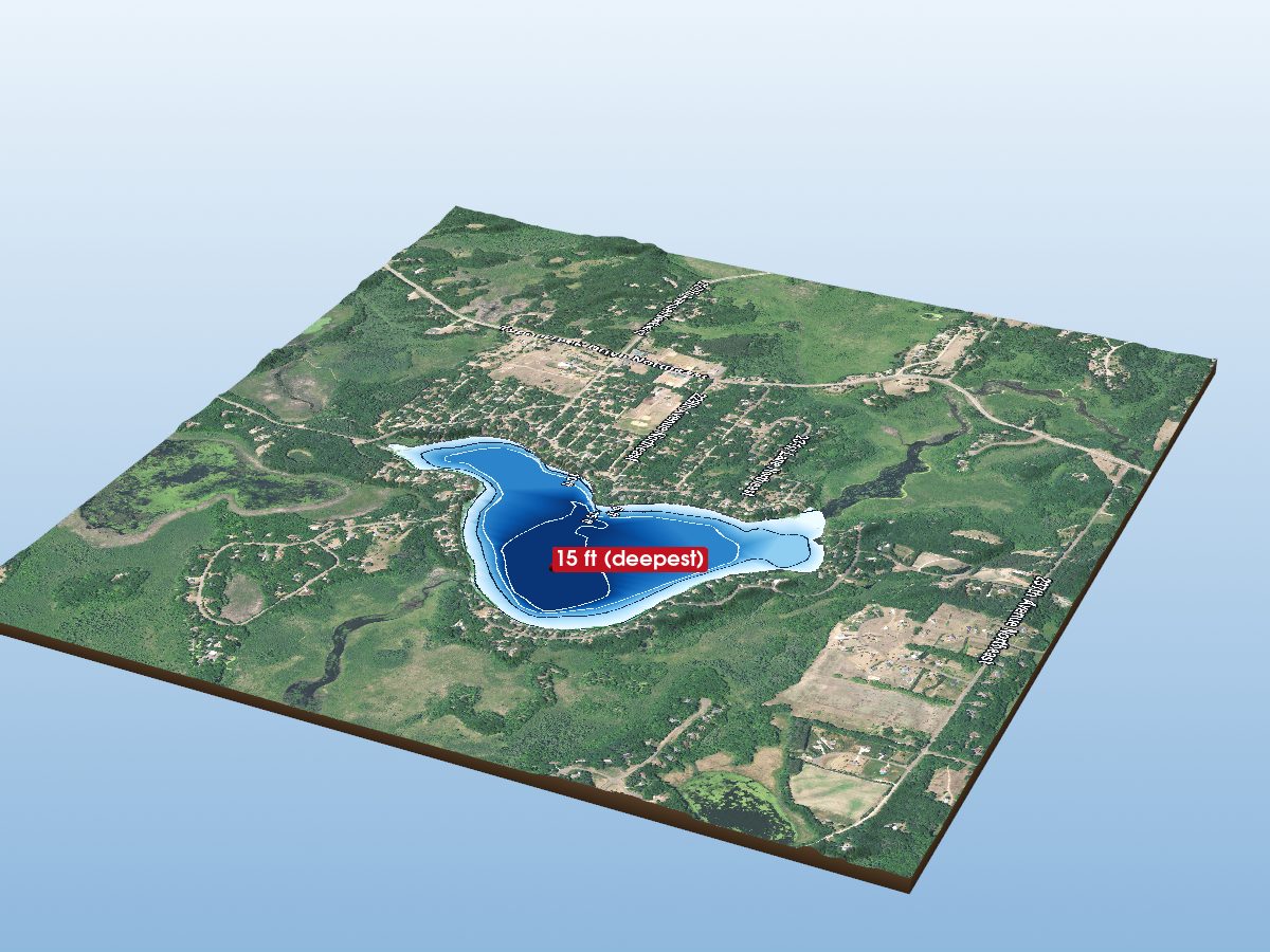 Depth map of Martin Lake