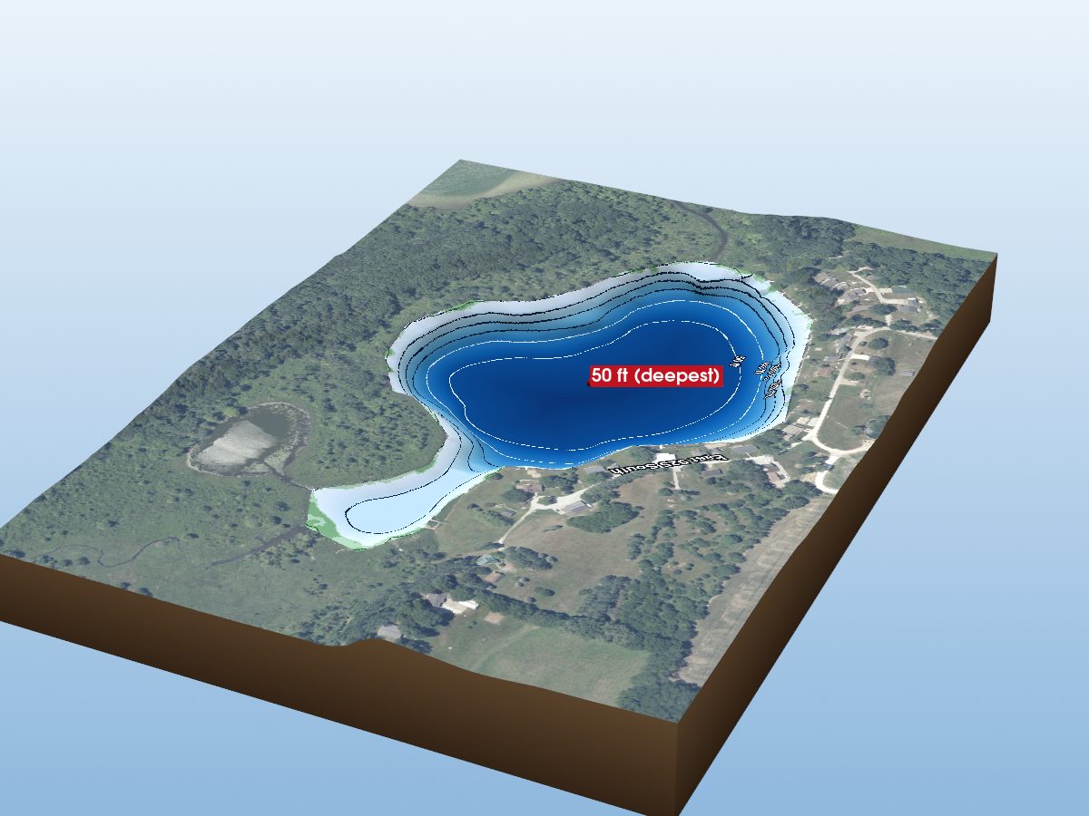 Depth map of Martin Lake