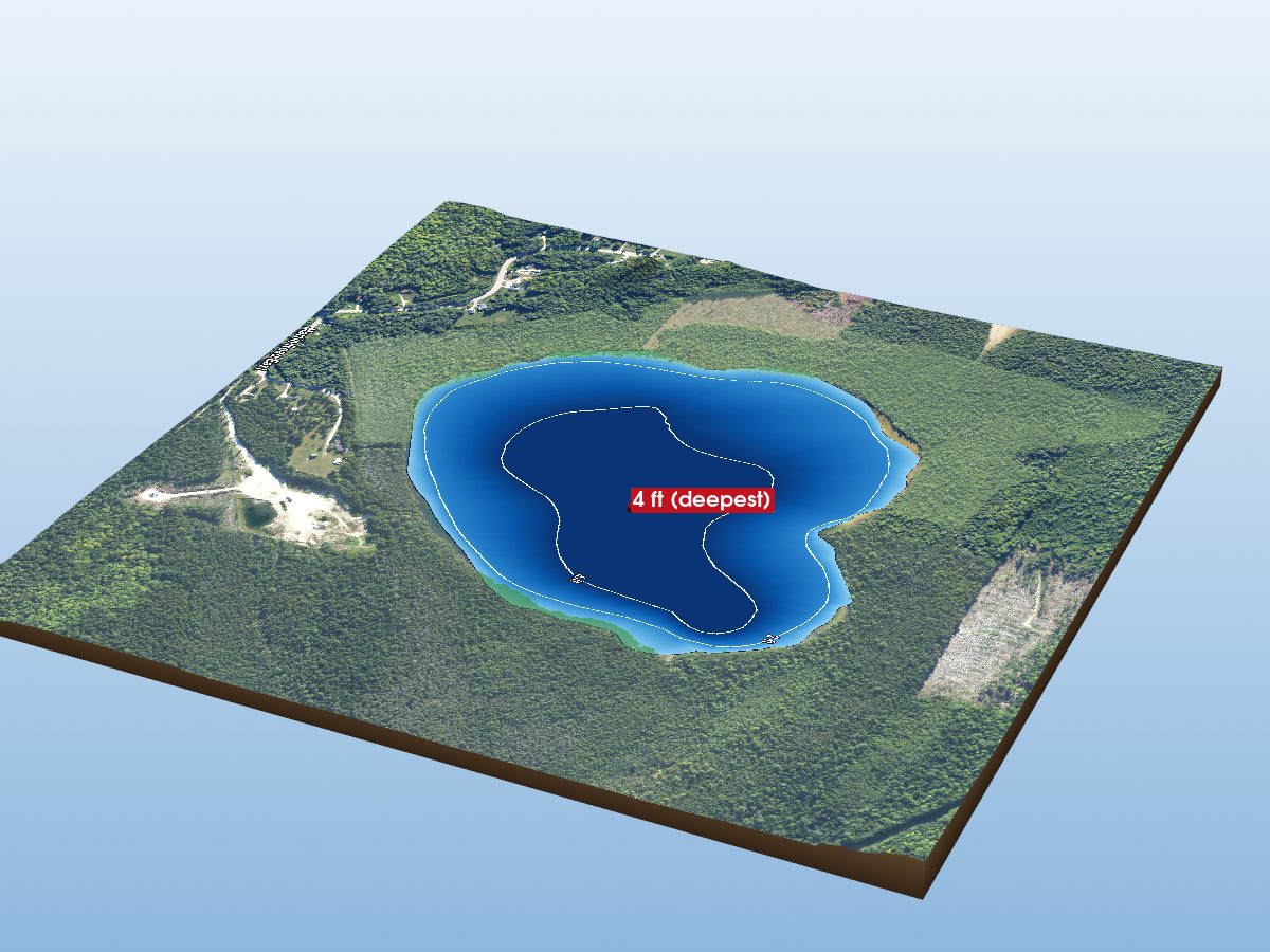 Depth map of Martin Lake