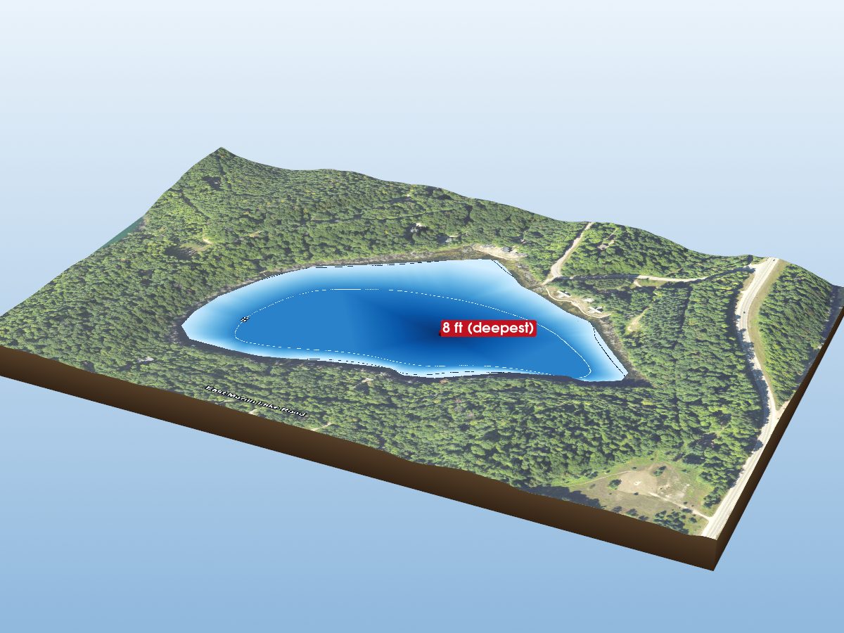 Depth map of Martin Lake