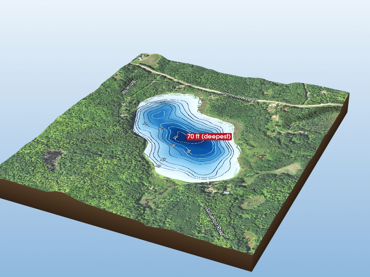 Depth map of Martin Lake
