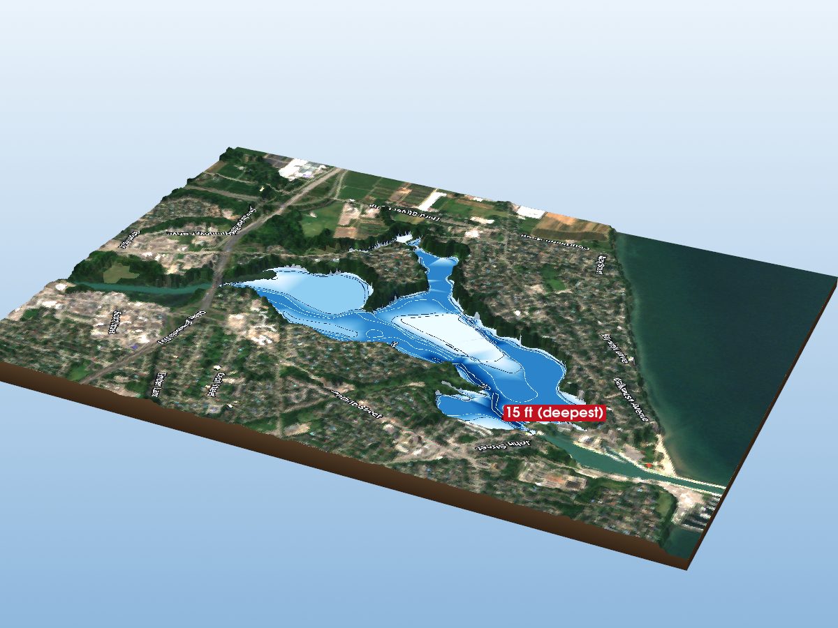 Depth map of Martindale Pond