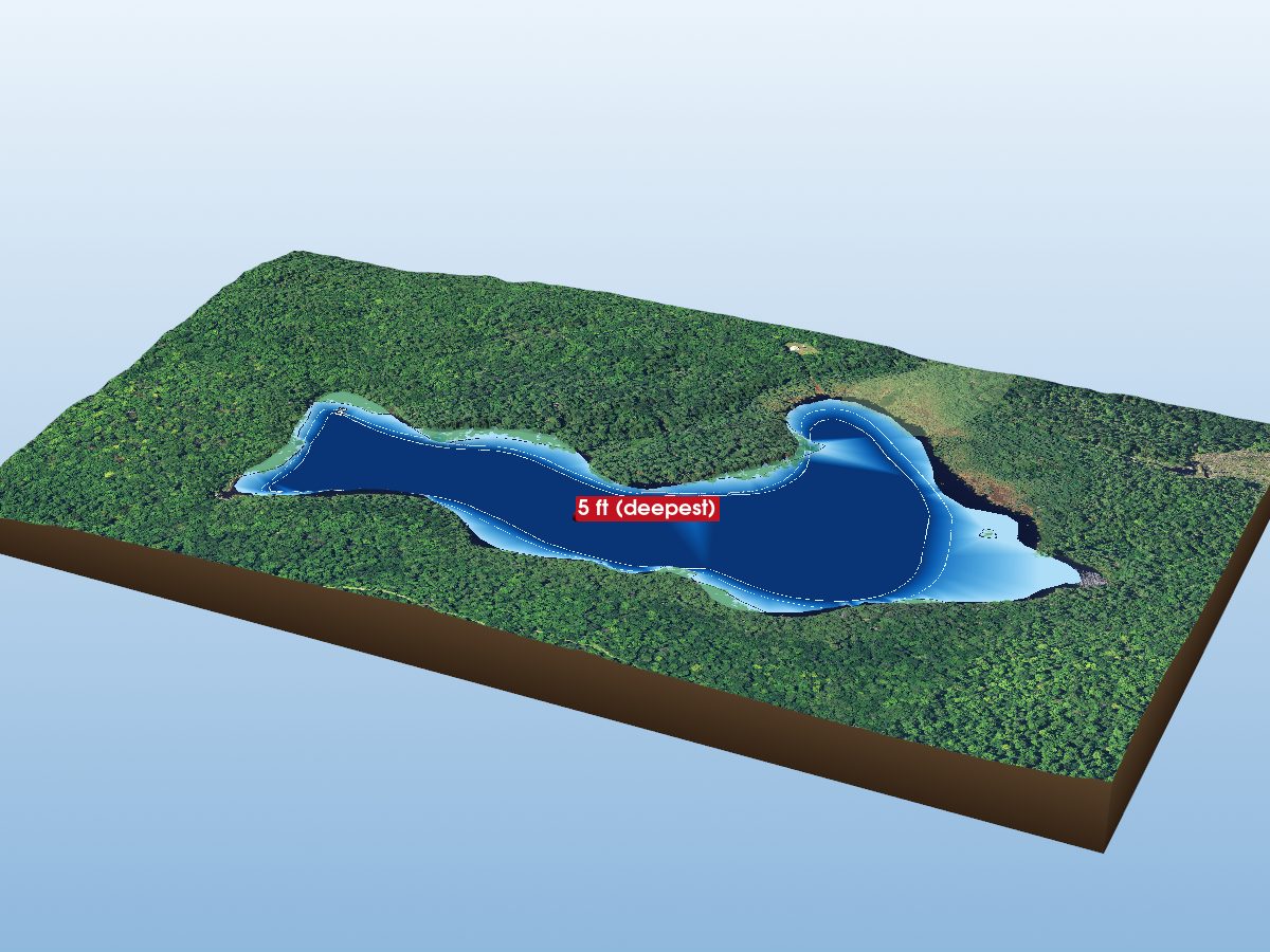 Depth map of Martineau Lake