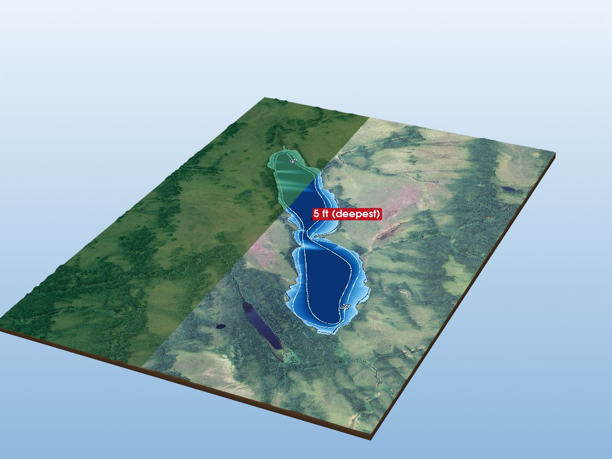 Depth map of Martison Lake