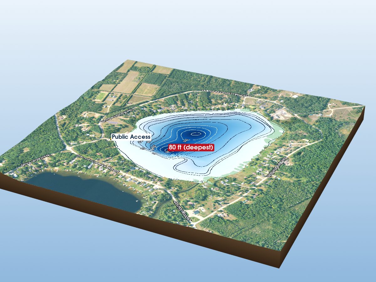 Depth map of Mary Lake