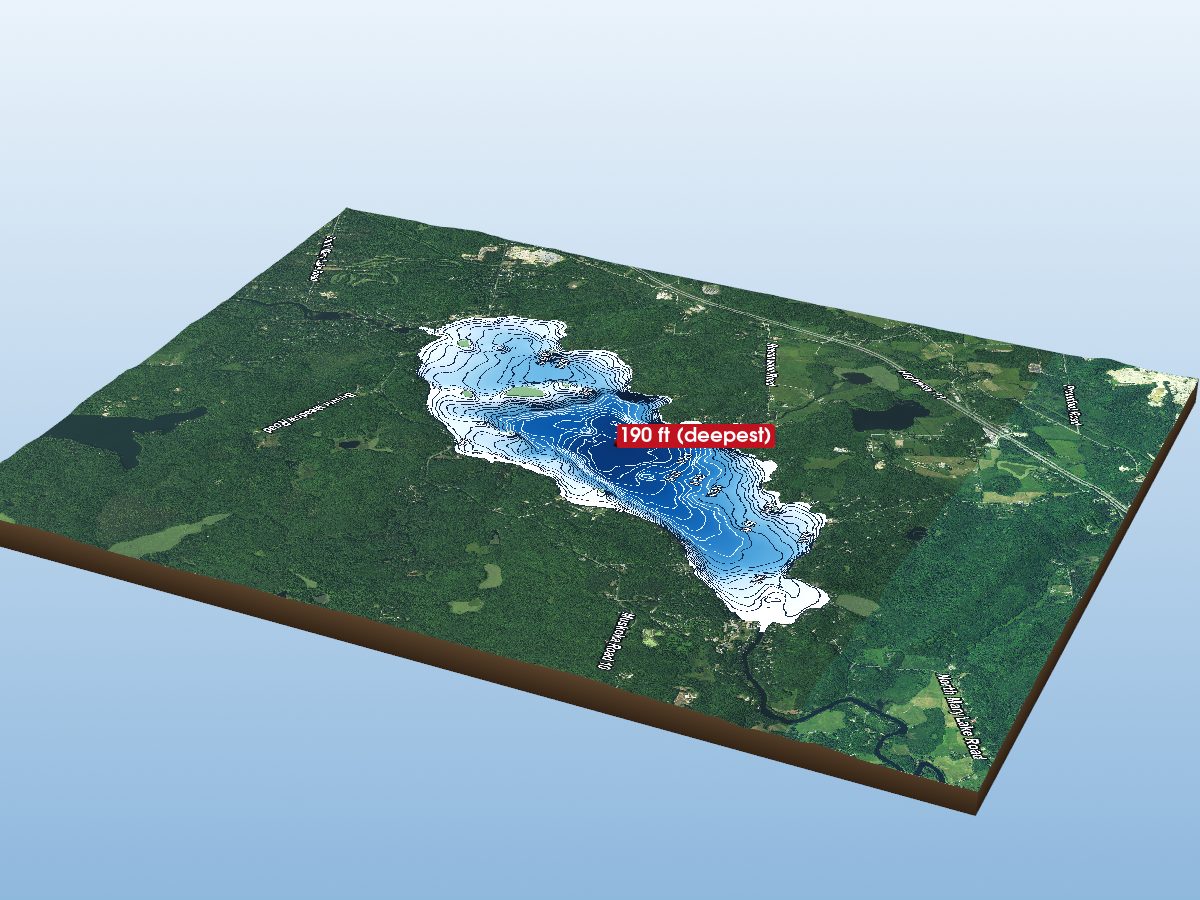 Depth map of Mary Lake