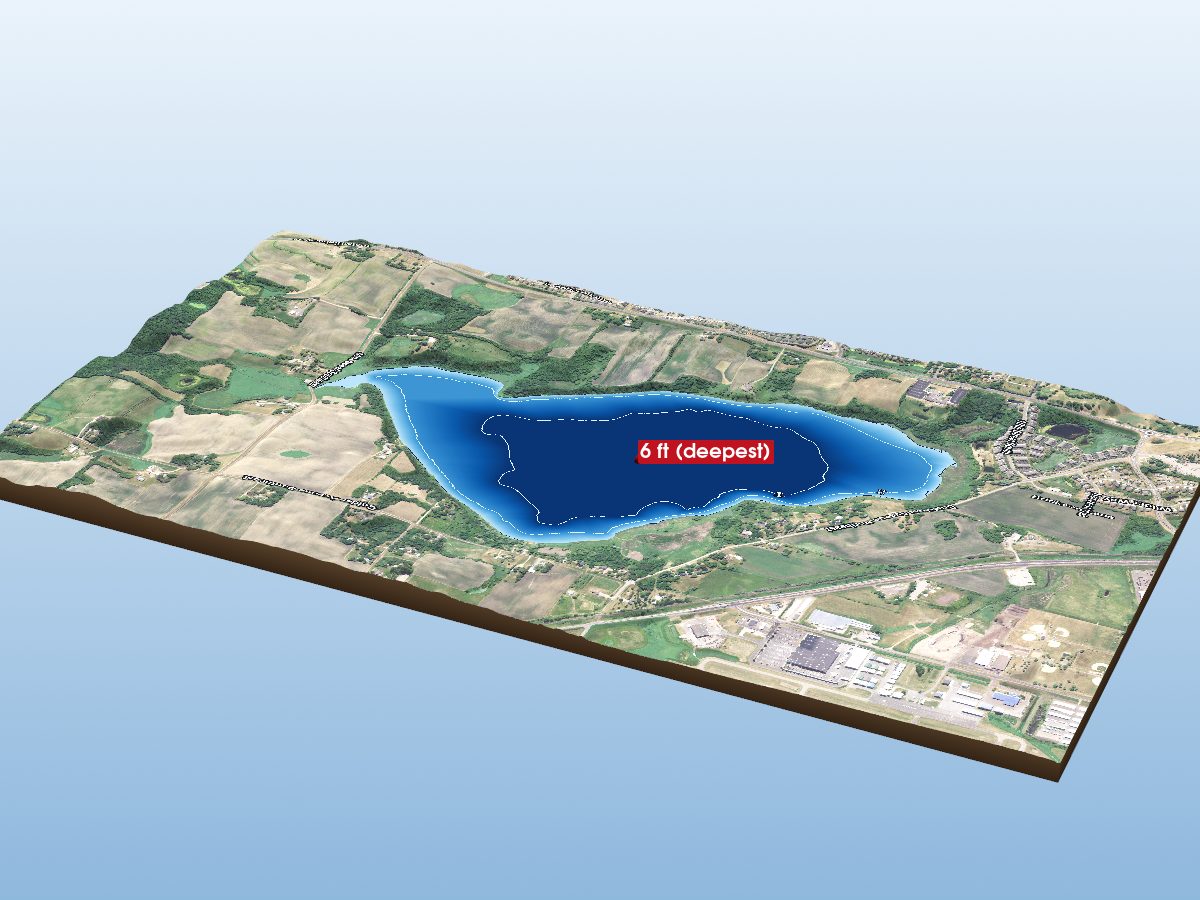Depth map of Mary Lake