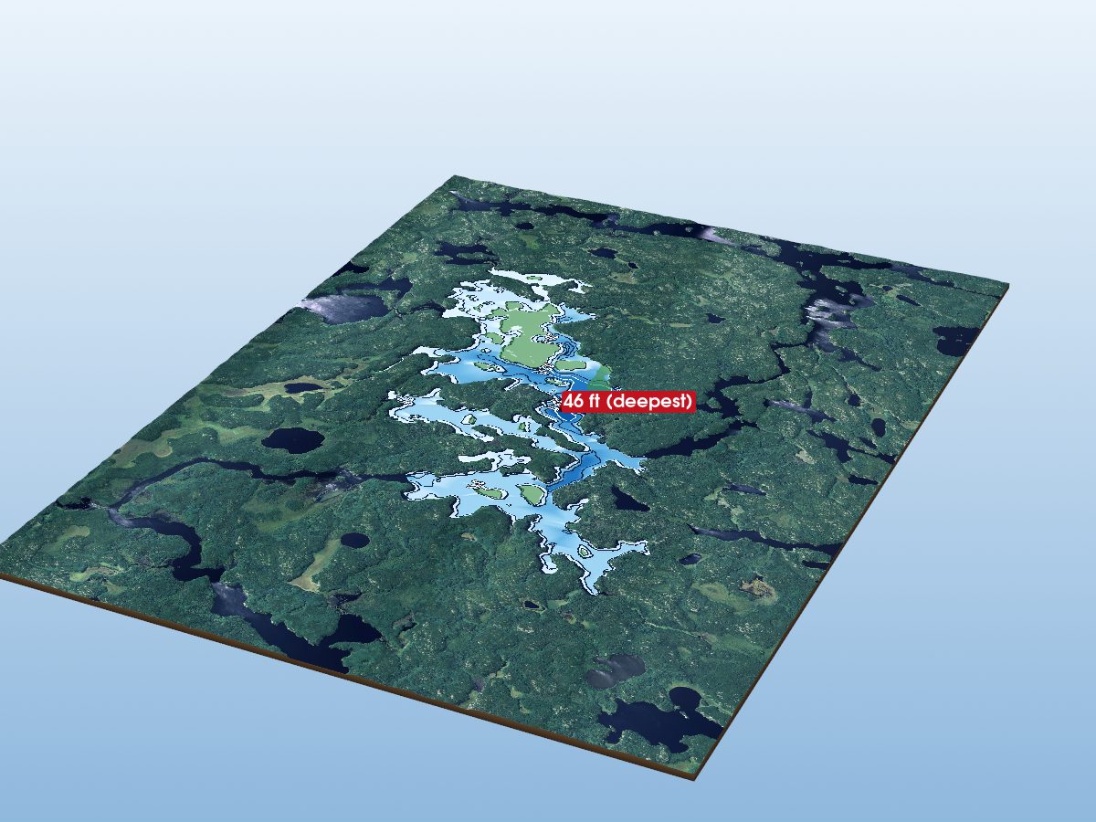 Depth map of Mary's Lake