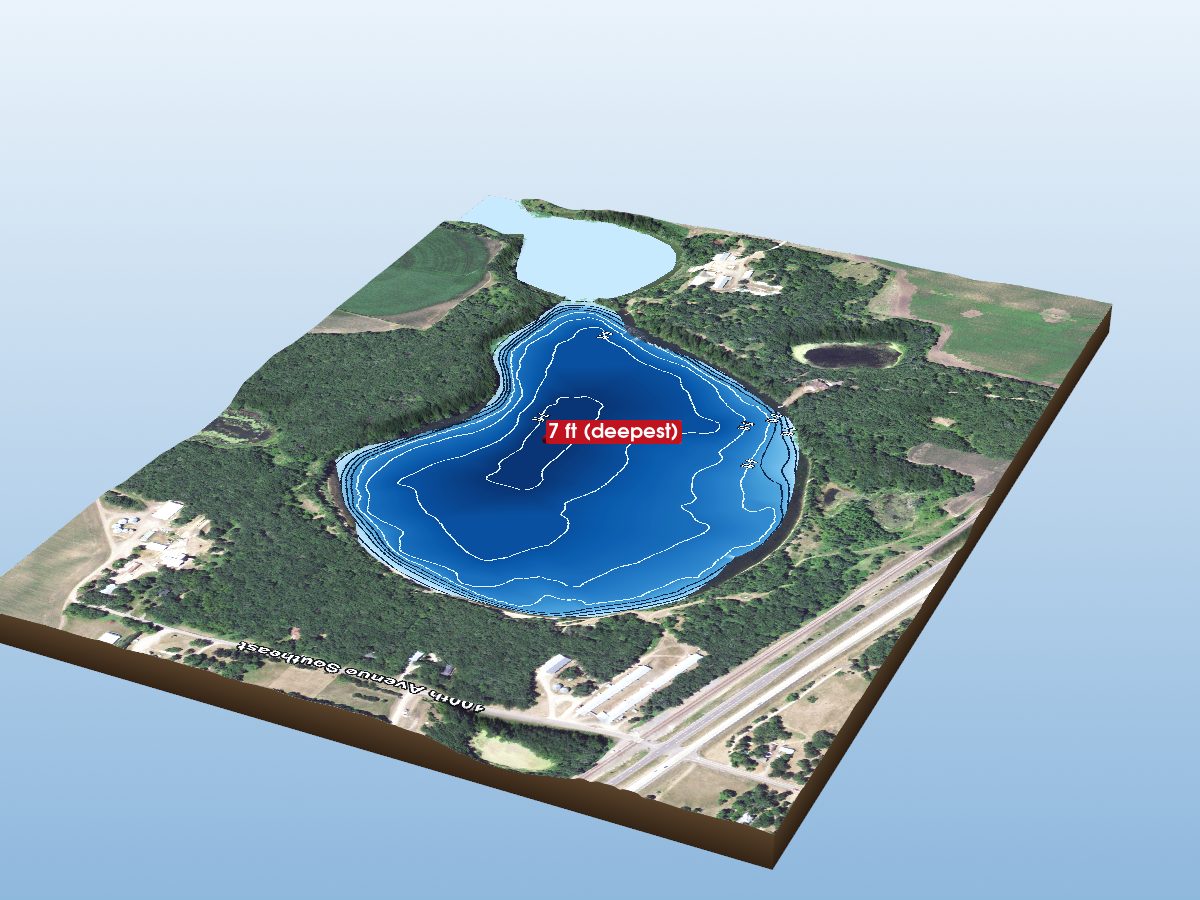 Depth map of Masford Lake