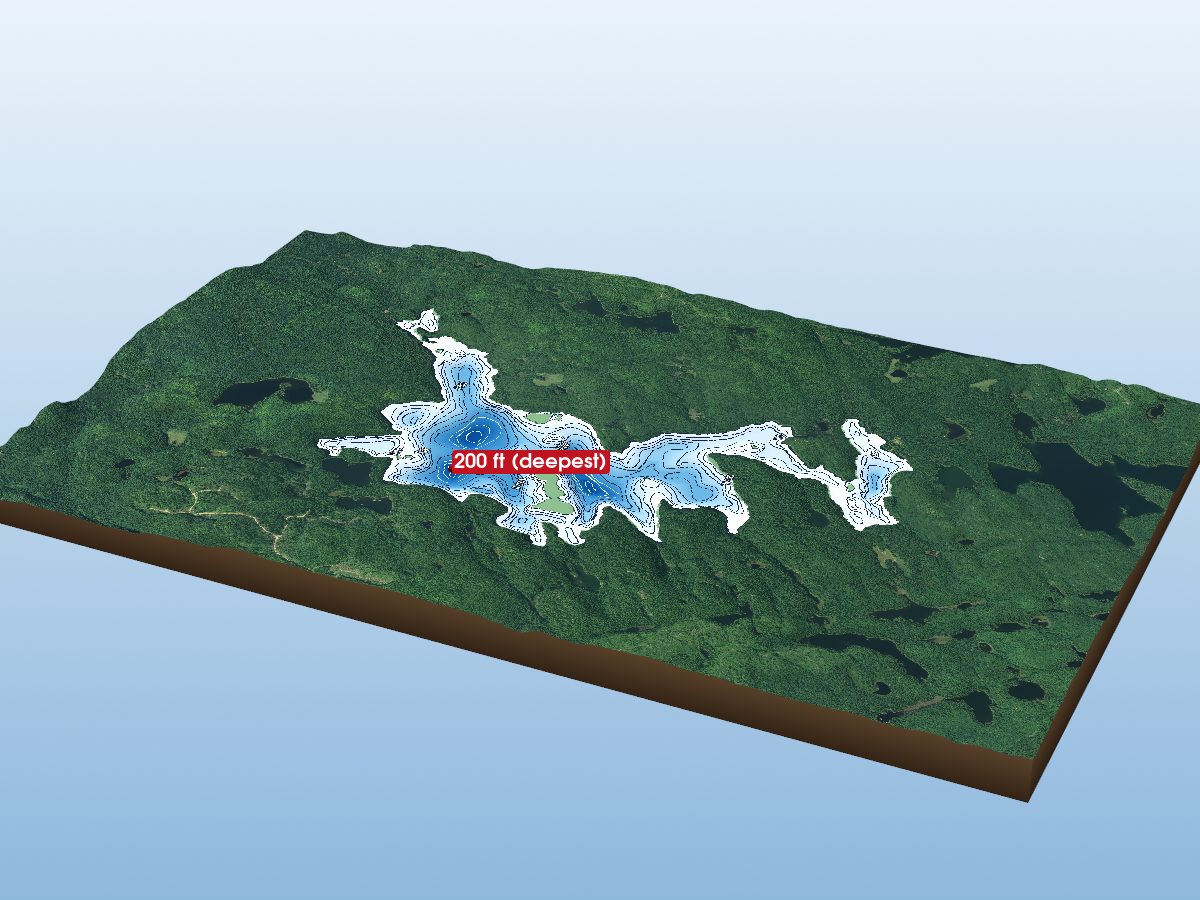Depth map of Mashagama Lake