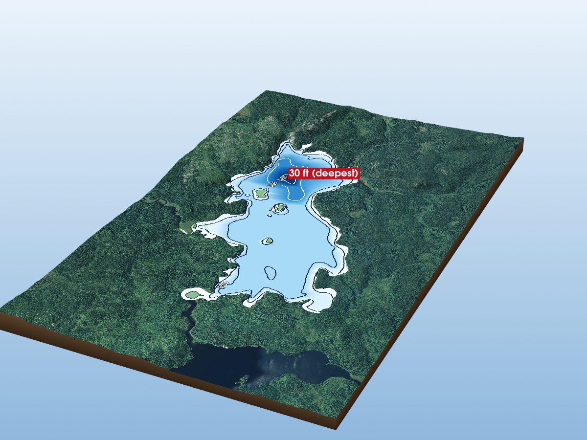 Depth map of Maskara Lake