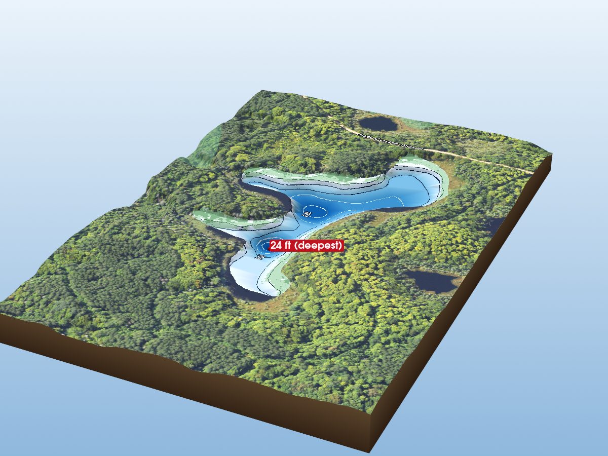 Depth map of Mastodon Lake