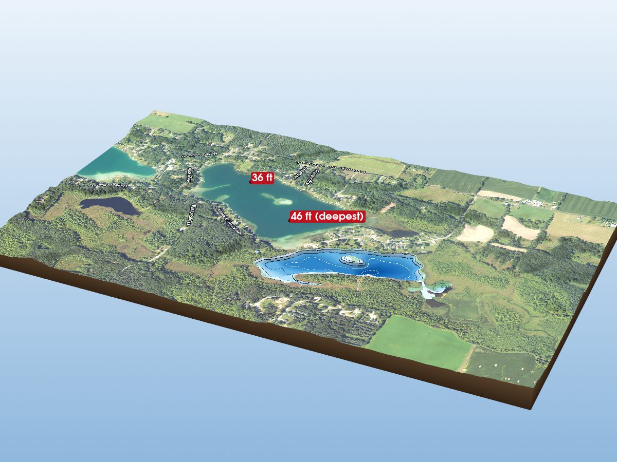 Depth map of Maston Lake