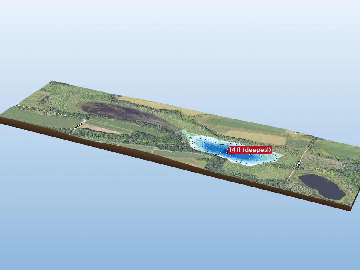 Depth map of Matchett Lake