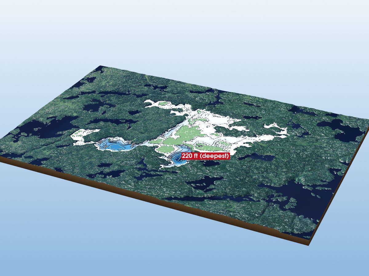 Depth map of Mather Lake
