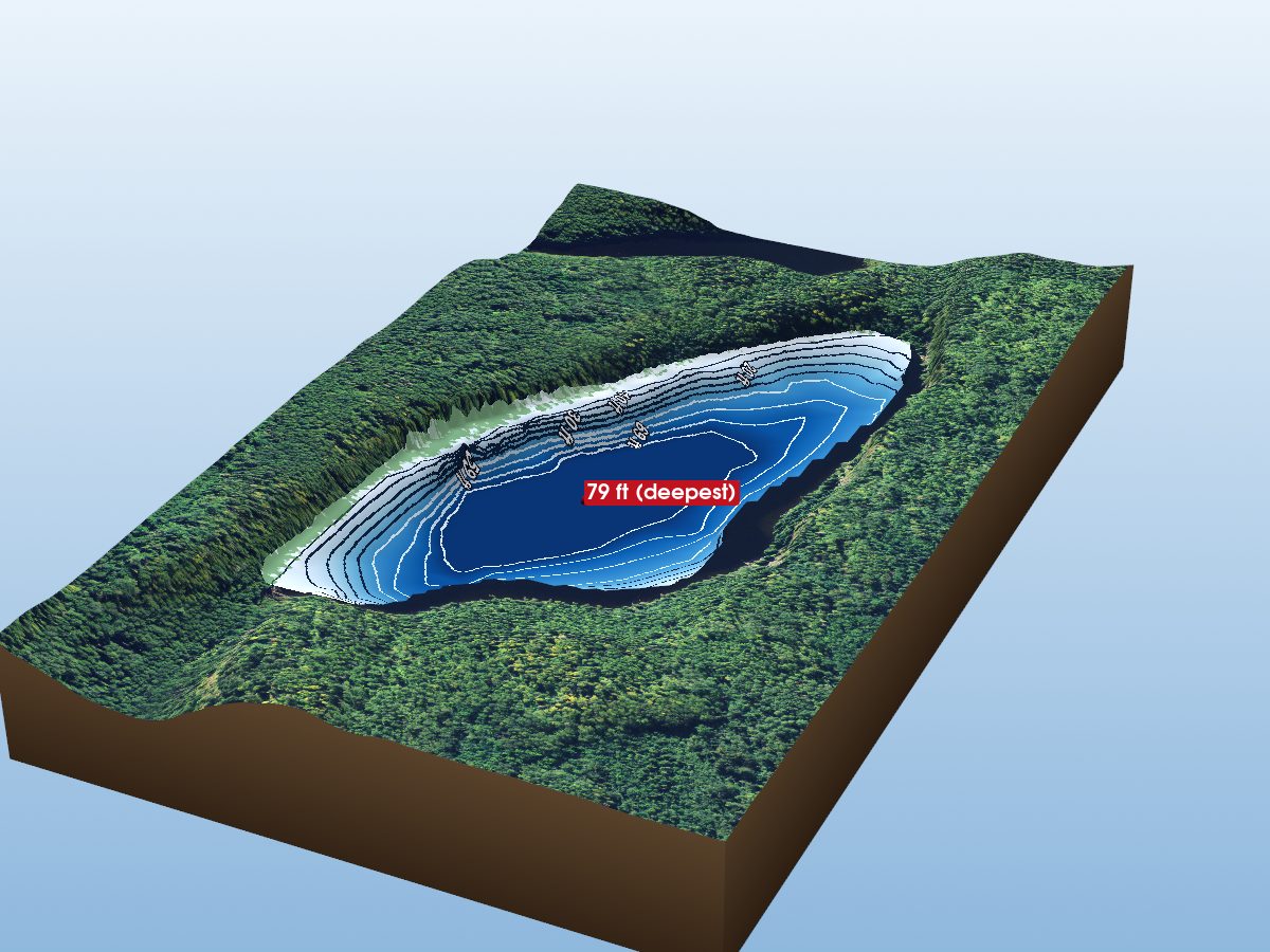 Depth map of Matson Lake