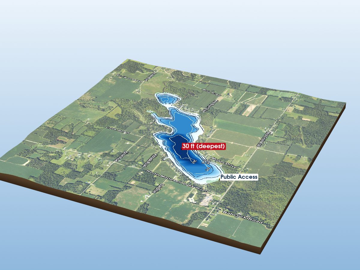 Depth map of Matteson Lake