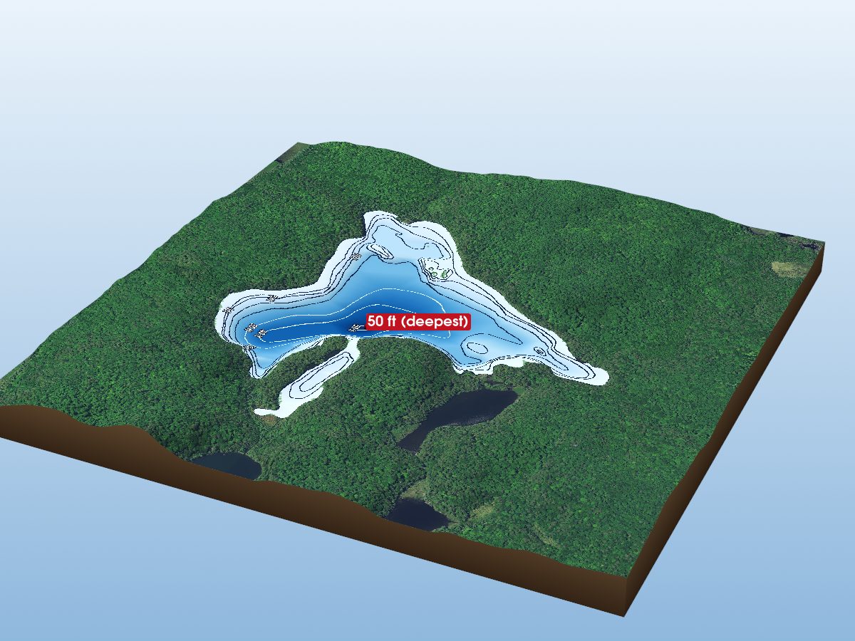 Depth map of Mattowacka Lake