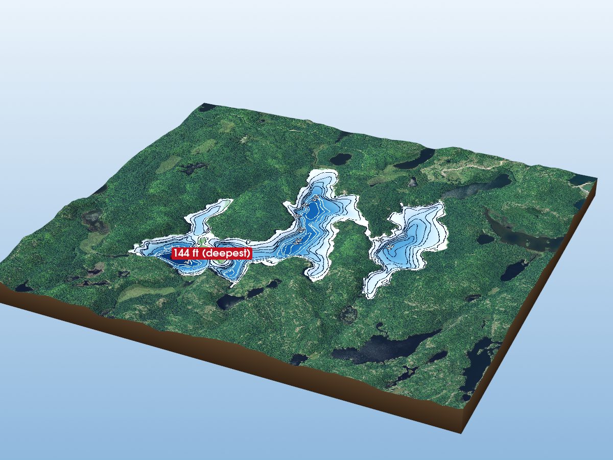 Depth map of May Lake