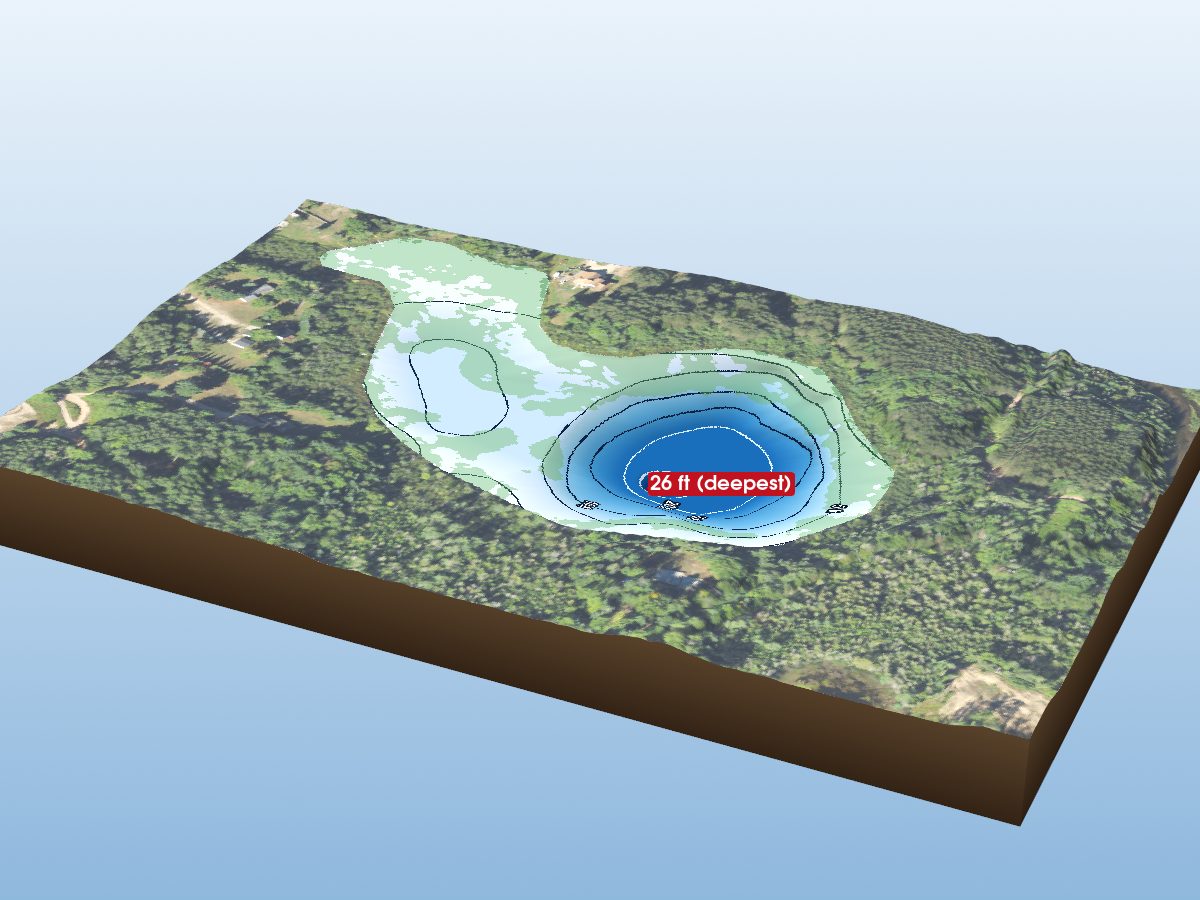 Depth map of May Lake