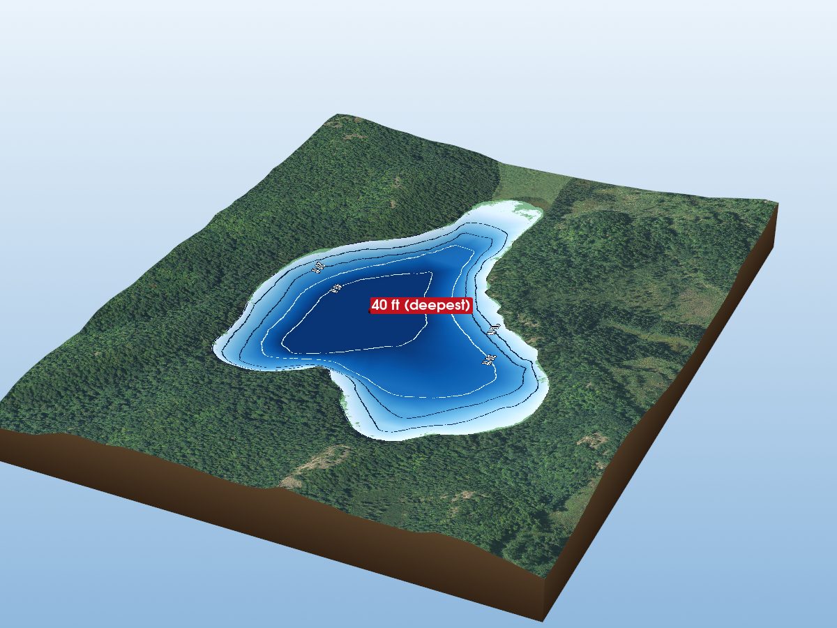Depth map of May Lake
