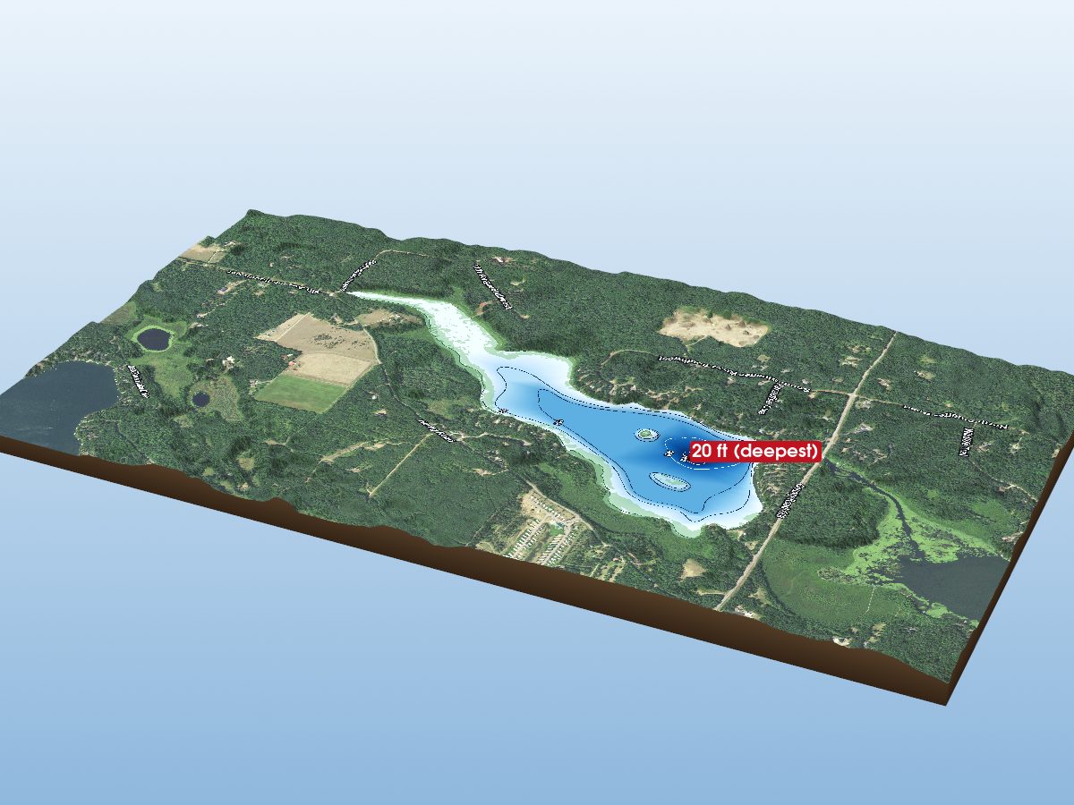 Depth map of Mayo Lake