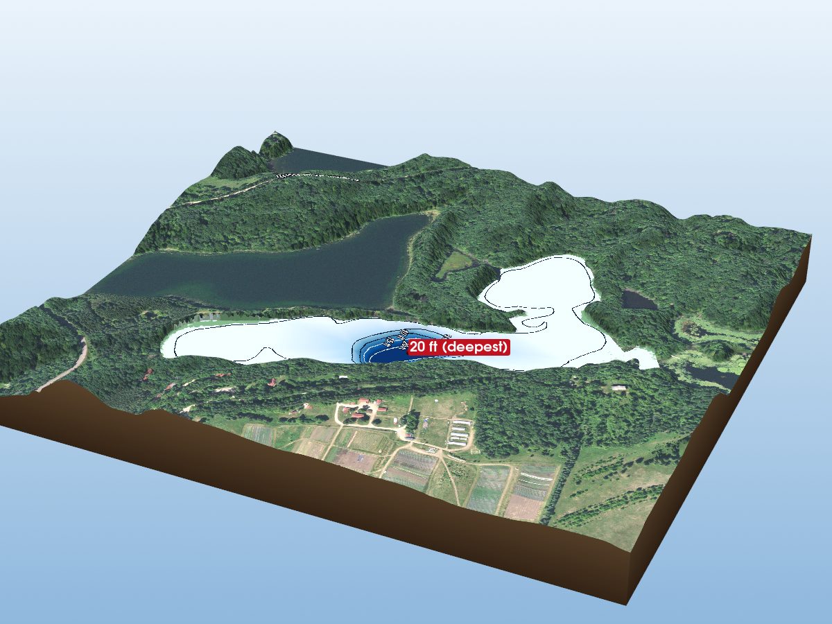 Depth map of Mays Lake