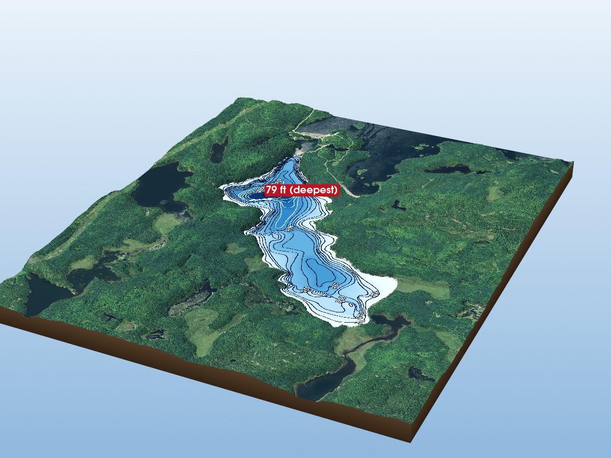 Depth map of McCabe Lake