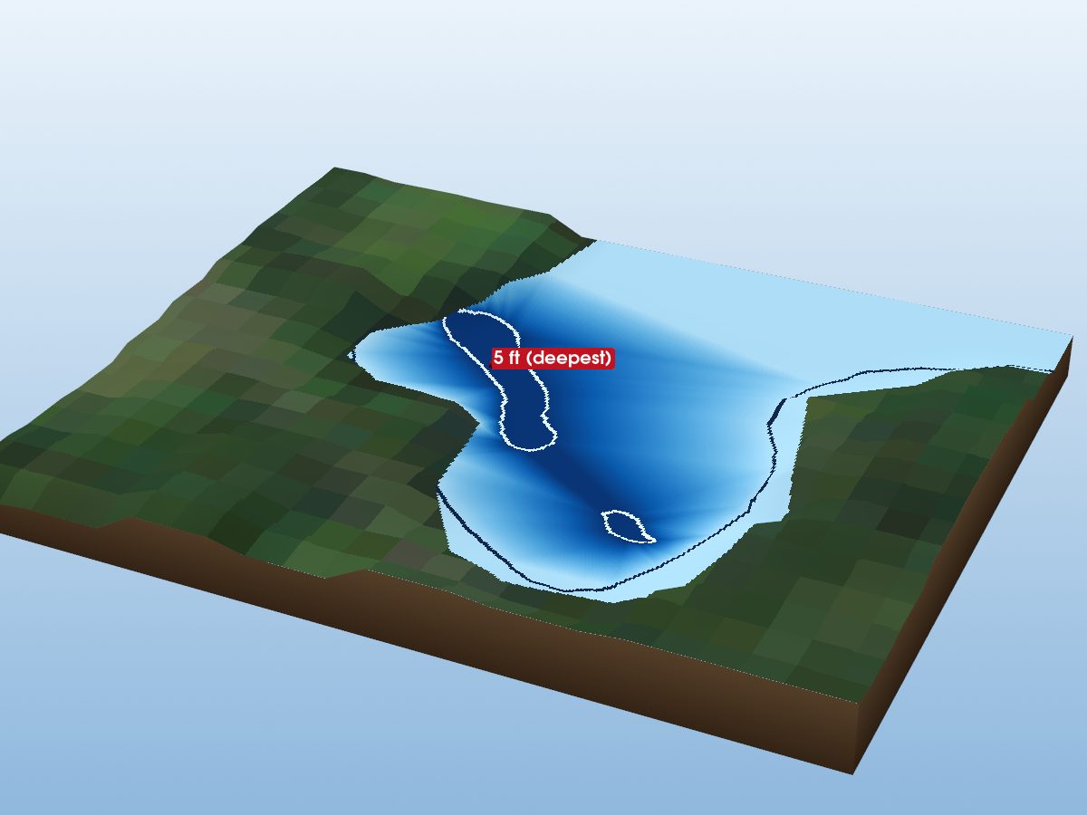 Depth map of McCallum's Pond