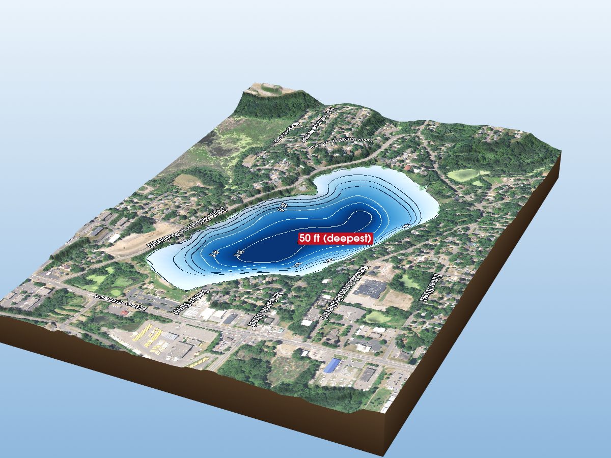 Depth map of McCarron Lake