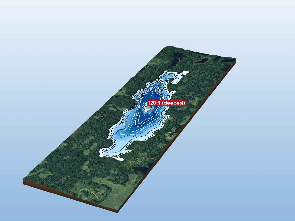 Depth map of McCaulay Lake