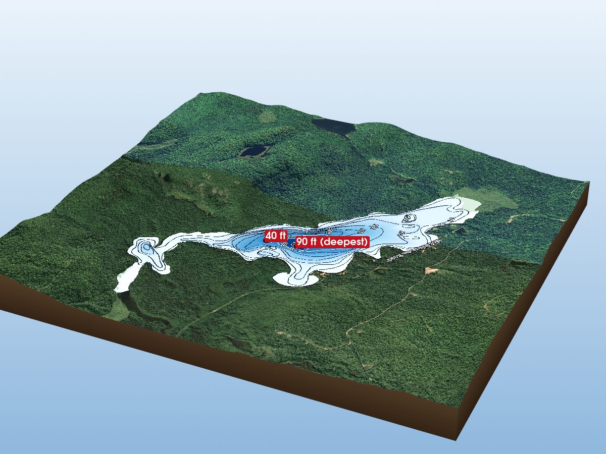 Depth map of McCauley Lake