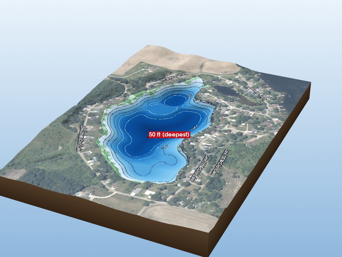 Depth map of McClish Lake