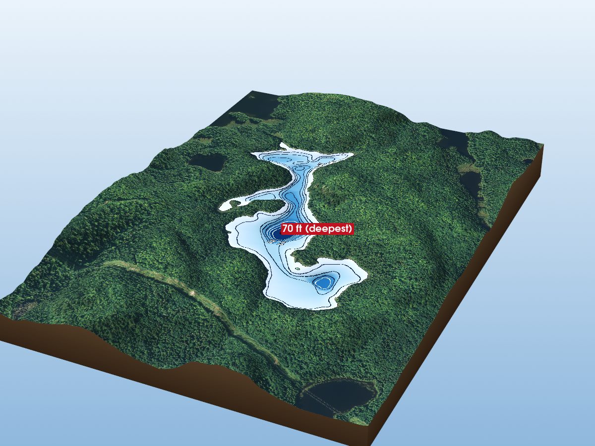 Depth map of McClung Lake