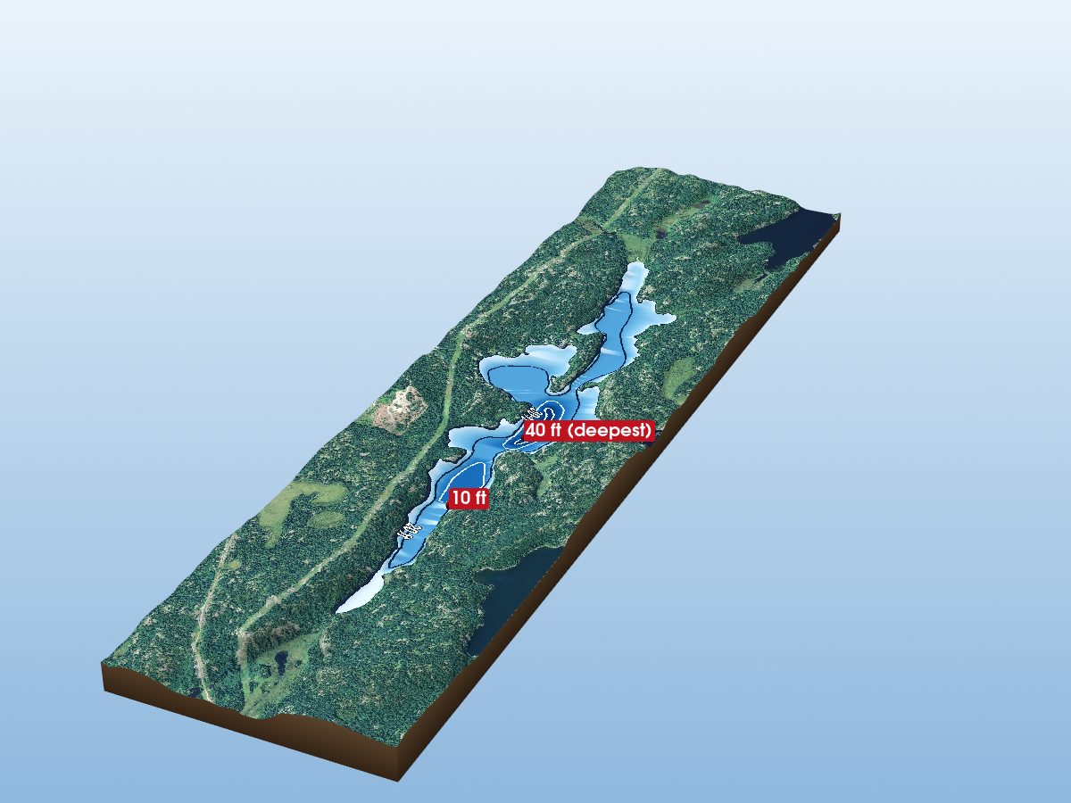Depth map of McConnell Lake