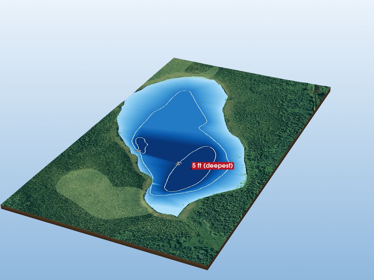 Depth map of McCowan Lake