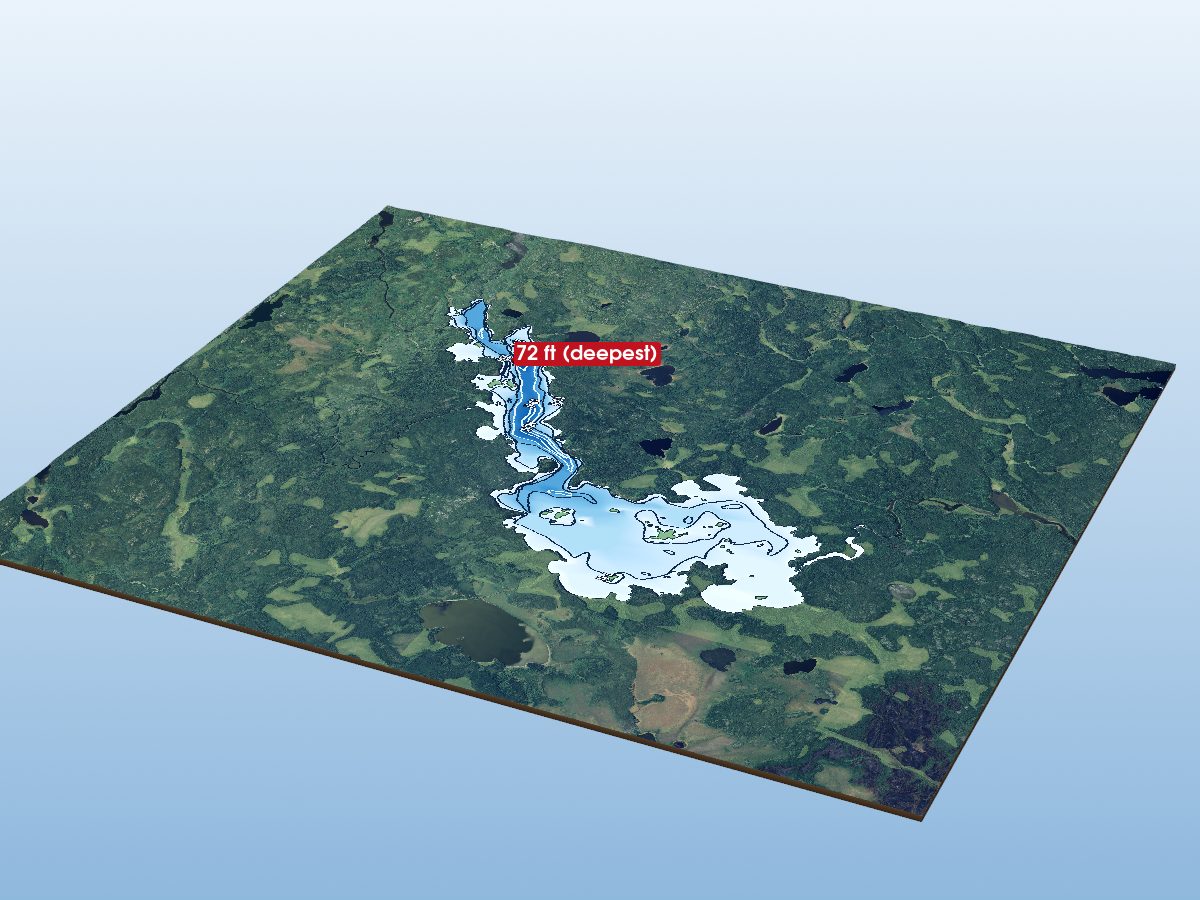 Depth map of McCoy Lake