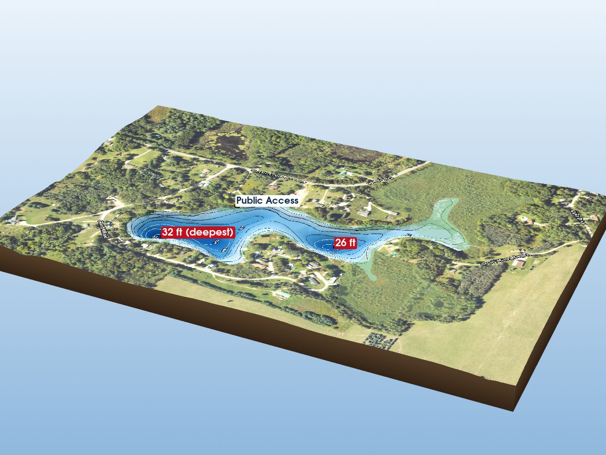 Depth map of McCoy Lake