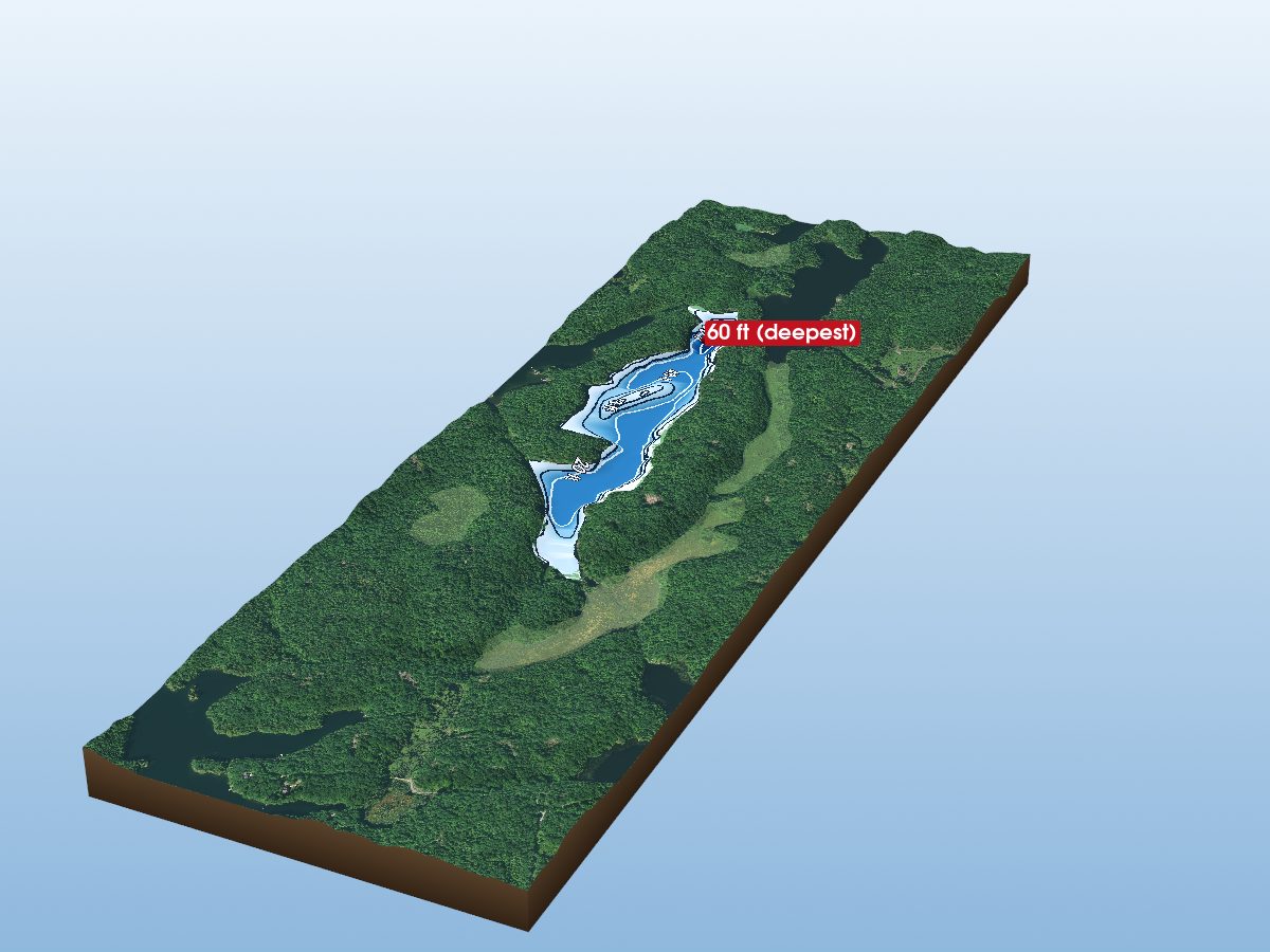 Depth map of McCoy Lake