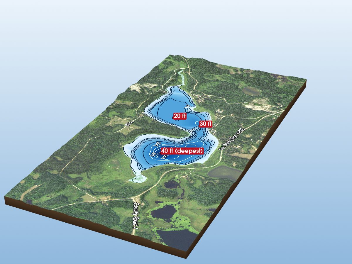 Depth map of McCraney Lake